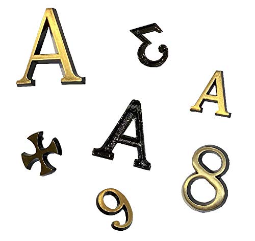 Marmoleria La Magdalena Letras Bronce LAPIDAS (5 cm)