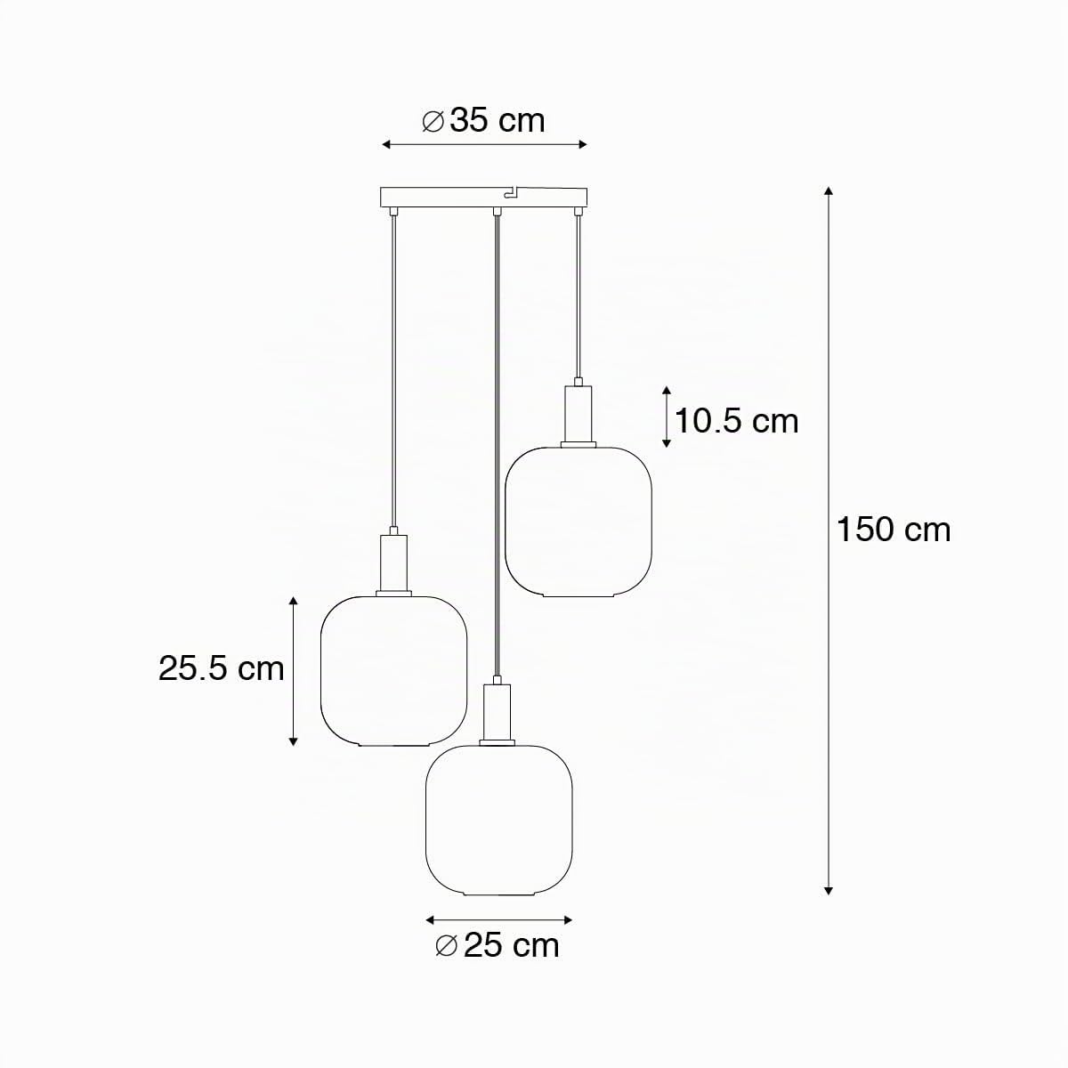 Qazqa Diseño Lámpara colgante de diseño negro con dorado con cristal ahumado 3 luces - Zuzanna/Acero Redonda Adecuado para LED Max. 3 x 40 Watt