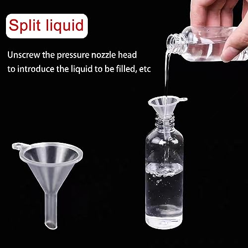 Nutabevr 4×100ml+4×50ml Sprühflasche Leer mit 8 Trichtern+8x Etiketten,Spray Flaschen Set, nachfüllbares Spray Wiederverwendbare, für Garten, Friseursalon, Reiseflüssigkeit Wasser, Kosmetik