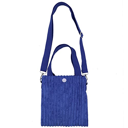 Image of Corduroy Crossbody Bag Mini Tote Purse for Women Casual Ribbed Shoulder Messenger Bag Hobo Small Satchel Handbag