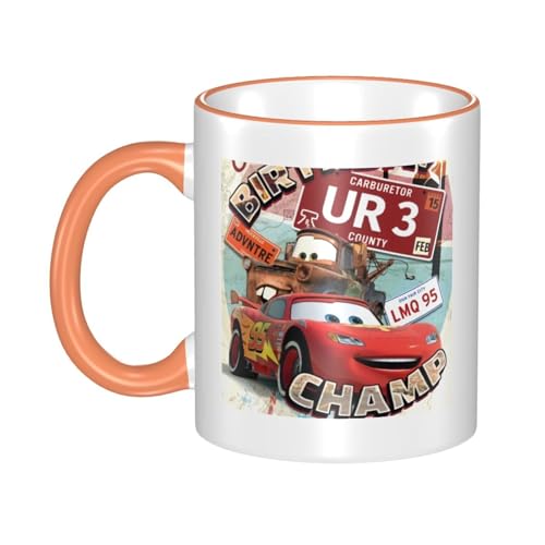 カーズ マグカップ 保温・保冷 電子レンジ対応 コーヒーカップ 陶器 セラミック 耐高温 軽量 個性人気 誕生日プレゼント大容量 Orange