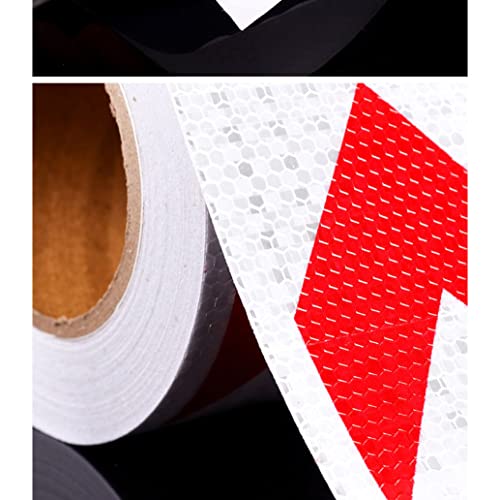 Obelunrp Reflektierende Bänder hohe Intensität Prismatische wasserdichte Pfeilform Reflektierende Sicherheitswarnband Vinyl Rolle Selbstklebender Sicherheitsmarkierungsband 2pcs - Image 5