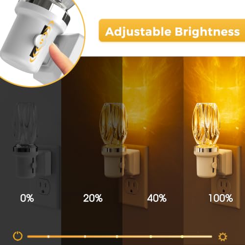 Image of L LOHAS LED Amber Night Light, Yellow Nightlight,Dimmable, Light Sensor