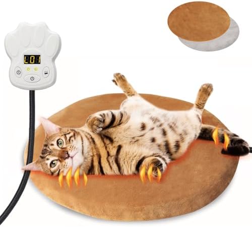（09:00時点） ホットマット ペット 犬 猫用 ペットヒーター 30*30cm ホットカーペット 低温ヒーター 20～45℃ 6段階温度調節 5段階タイマー 4/8/12/24H/作動続け 取替カバー2つ付 過熱保護 IPX4防水 寒さ対策