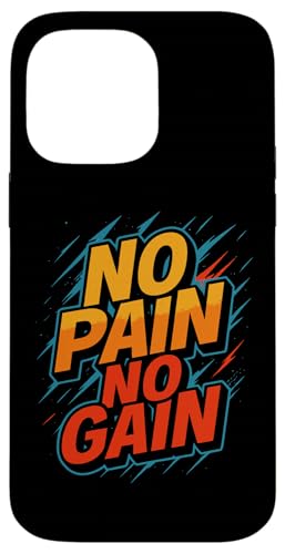 No Gain フィットネス ジム モチベーション スマホケース iPhone 14 Pro Max 用