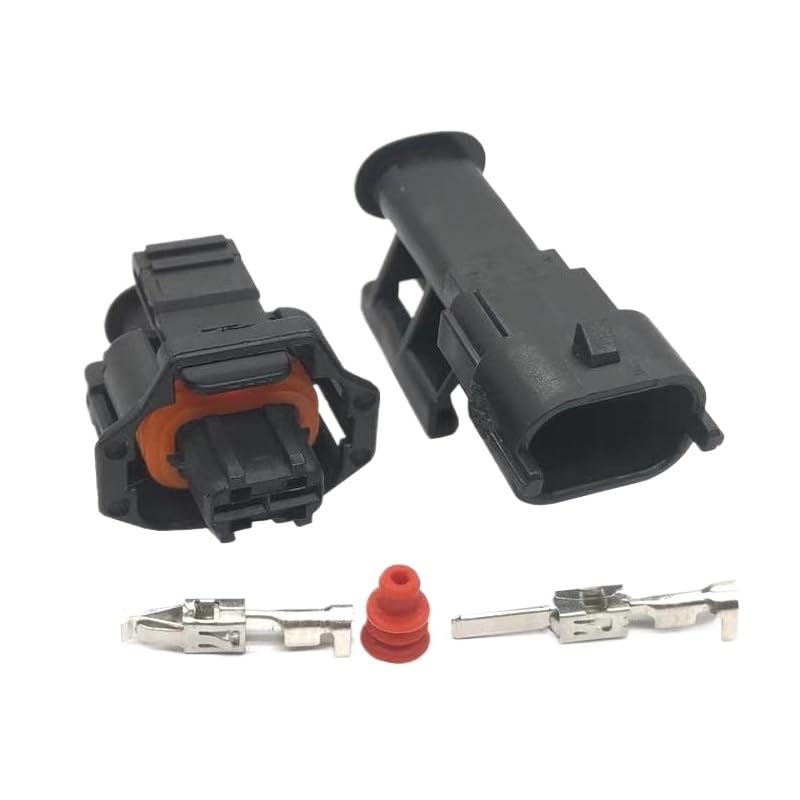 5Sets 2Pin 1928403874 936059-1 di/*esel Fuel Common Rail Injector Connector Car Cylinder Volume Control Valve Socket(Army Green)