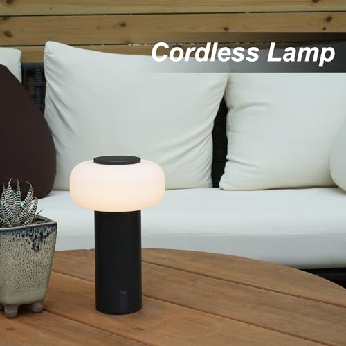 Image of WEILAILUX Waterproof Shower Lamp, Rechargeable Outdoor Table Lamp (Black)