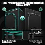 Mars Hydro Kompletny zestaw do uprawy namiotu, TS600 lampa do uprawy Full Spectrum, 60 x 60 x 140 cm, 1680D wysoce odblaskowa skrzynka do uprawy mylaru, kompletny zestaw, z 10 cm 205 CFM, cichy i