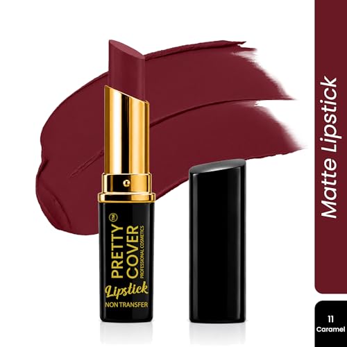 Image of Pure Matte Creamy Lipstick, Highly Pigmented & Long Lasting, 3.2g (Caramel)