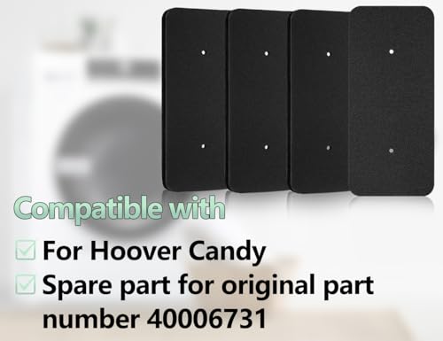 AOYEGIC 4 Stück Trockner Filter Ersatz Kompatibel mit Candy und Kompatibel mit Hoover 40006731,filterschwamm,Schwammfilter,Filtermatte,für Wäschetrockner Wärmepumpentrockner(275 * 125 * 10mm,Schwarz)