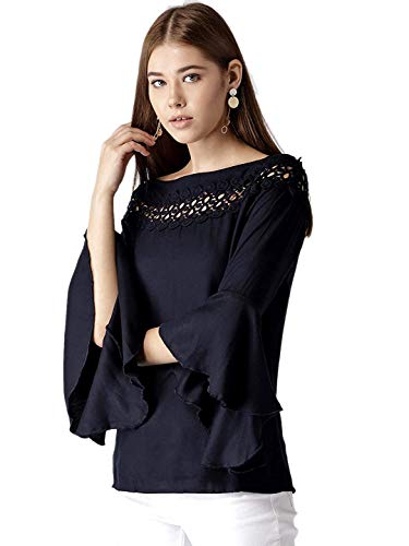 Image of Style Quotient Women Solid Viscose Rayon Smart Casual top