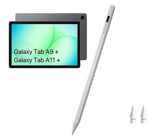 Tab A11+ �X�^�C���X�y�� Samsung Galaxy Tab A11/A9/A9+Plus Android�^�u���b�g�p �����[�d�A���m��S Pencil�^�b�`�X�N���[���X�^�C���X�g�p (�z���C�g)