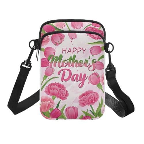 Image of Hawaiian Tribal Small Crossbody Bags for Women Cell Phone Bag Purse, Sea Turtle Zipper Sling Purses Shoulder Bag