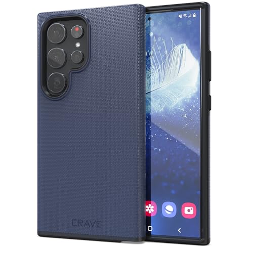 Image of Crave for Samsung Galaxy S24 Ultra Case, Shockproof Protection Dual Layer Case for Samsung Galaxy S24 Ultra (6.8 inch) - Navy