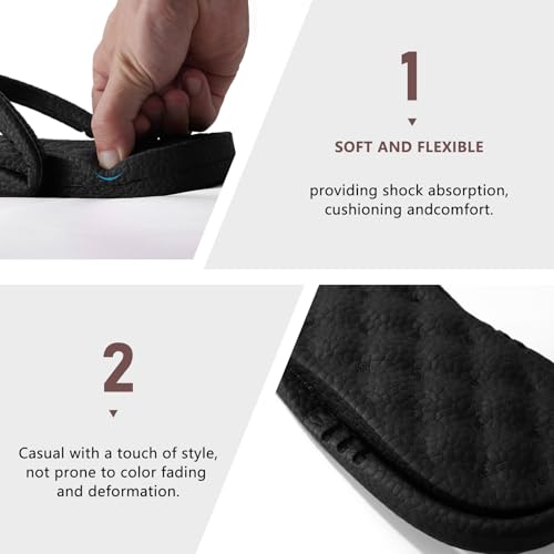 Mens Flip Flops Comfort Lightweight Soft Yoga Mat Cushion Walking Beach Sandals4