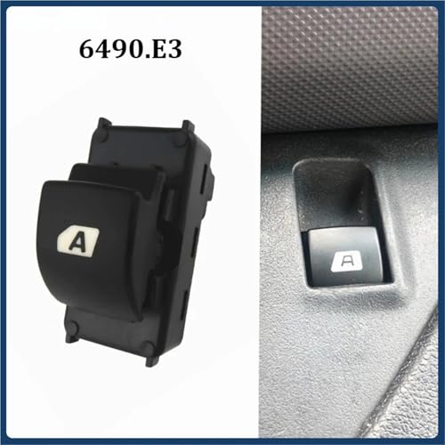 Bouton Commutation Lève-vitre Référence 6490E3 Haute Durabilité pour Peugeot Partner