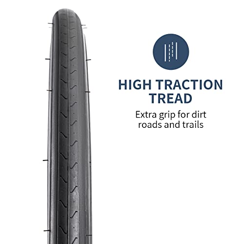 2 Pack 700C Road Bike Tires 700 X 25C (25-622) Compatible With 700X25C Bike Tires -Black #TOP1