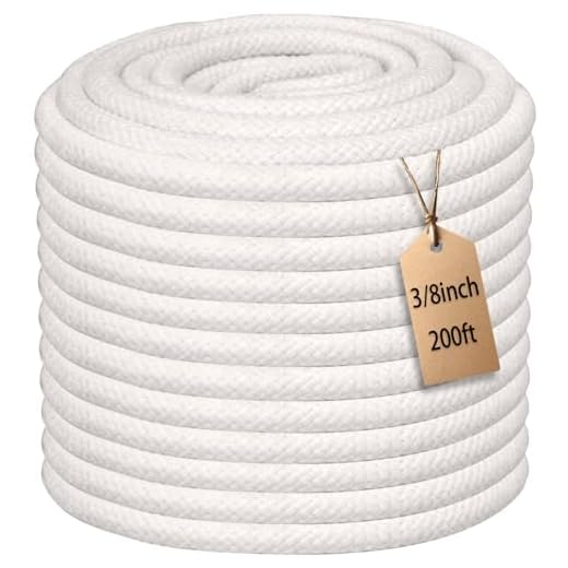 200 Feet Braided Cotton Rope for Crafts