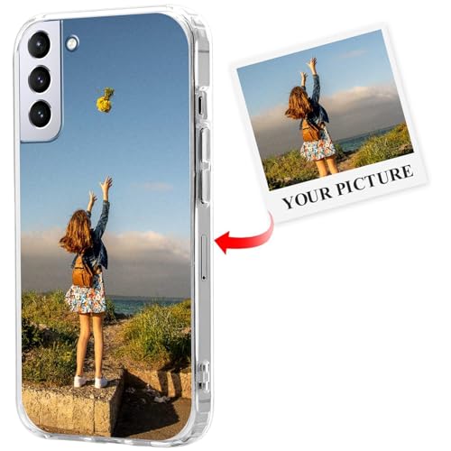 Cover Personalizzate per Samsung Galaxy S21 5G Personalizzata con Foto Immagine Disegni Custodia Personalizzabile Personalizzabili Custodie per S21+ 5G trasparente 6.7 pollici