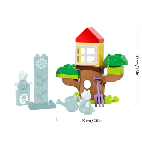 DUPLO Il Giardino e la Casa sull’Albero di Peppa Pig - Giochi Didattici per Bambini e Bambine da 2 Anni in su - Giocattolo per la Motricità Fine con 2 Figure, Mattoncini e Accessori - 10431 - Lego - Immagine 2