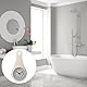 HOMSFOU Wanduhr Küchenuhr Badezimmer Wasserdicht Kleine Digitale Wanduhr Stille Home Decor Duschuhr mit Saugnapf Weiß