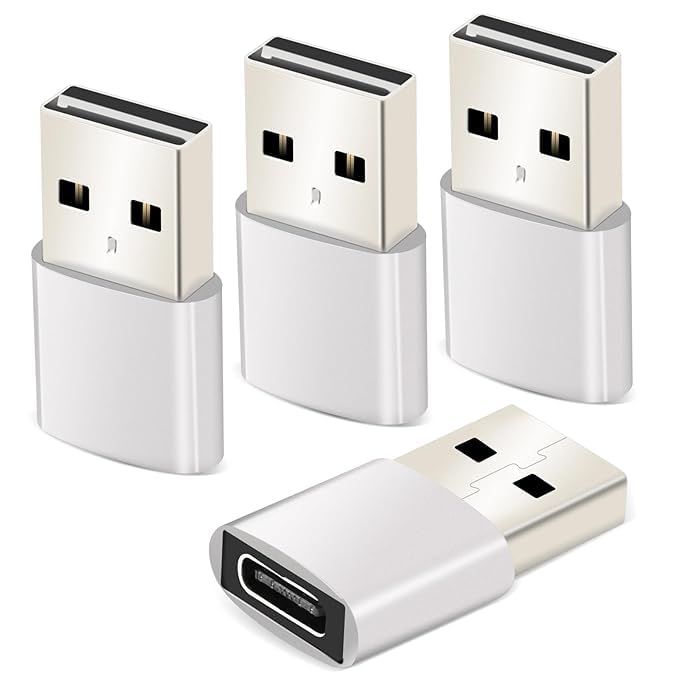 TYROCX USB to USB C Adapter 4 Pack,USB C Female to A Male OTG Charger Type C Converter Fast Charging & Data Transfer (Multicolour) (Pack of 4) (B0D5JT3ZS5) Amazon Price History, Amazon Price Tracker