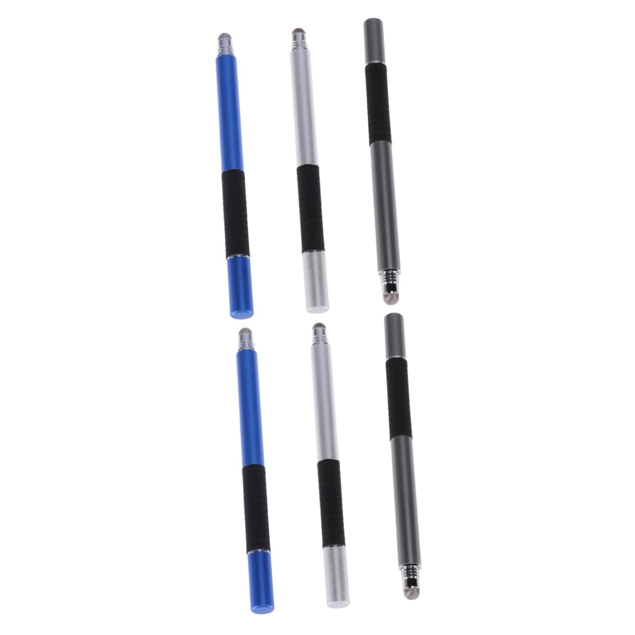 Gatuida 6pezzi Penna Capacitiva Multifunzione Per Smartphone e Tablet Penna Con Punta Fine Argento Blu Scuro Strumento Di Scrittura Leggero e Portatile