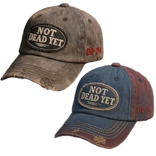 Veteran Hats Not Dead Yet Hat Embroidered DD-214 Baseball Cap Vintage Adjustable Baseball Hats for Military Veterans