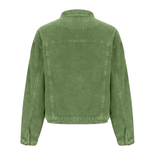 HGps8w Sequin Football Corduroy Jacket for Women Chic Cropped Button Down Casual Long Sleeve Lapel Streetwear Outerwear4