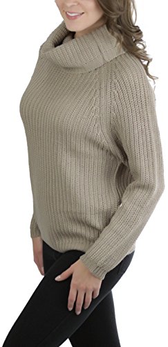 Image of ToBeInStyle Women's Classic Knit Fold Over Turtleneck Pullover