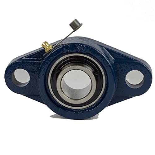 Jeremywell UCFL205-16 Pillow Block Bearing (2 Pack), 1 inch Bore, 2-Bolt Flange Mounted, Solid Base, Self-Alignment