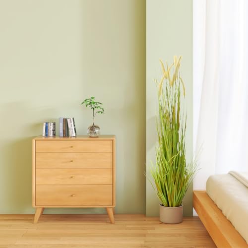 Garveehome 2Pcs Artificial Grass Plant, 4ft Tall Horsetail Grass Realistic Faux Plants Fake Grass Plant Indoor Decorative Greenery for Home Living Room Bedroom Decoration