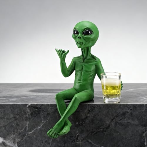 Estatua Alien con Vaso de Cerveza Decorativa miniatura 5