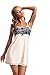 Produktbild Selente Sweet Dreams Damen Nachthemd/Negligee (Made in EU) mit verführerischem Spitzenbesatz in toller Geschenkbox, Gr. 38, Ecru/Dunkelblau Spaghettiträger
