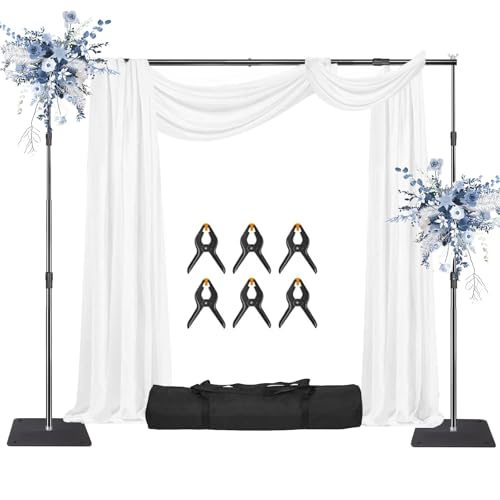 Heavy Backdrop Stand Kit, 10x8 ft Adjustable Photographic Background Stand Support System Kit, Suitable for Professional Photography, Wedding, Family Celebration, Party, Birthday