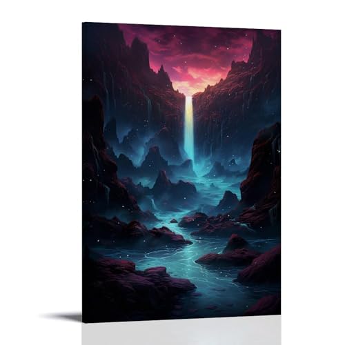 Toile murale cascade fantastique pour illuminer un mur sombre