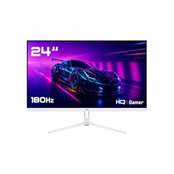 Monitor Gamer Branco 24" 1ms, 180Hz, IPS, AMD FreeSync, Full HD, HDMI, DP, Frameless HQ Premium HQW24IP18
