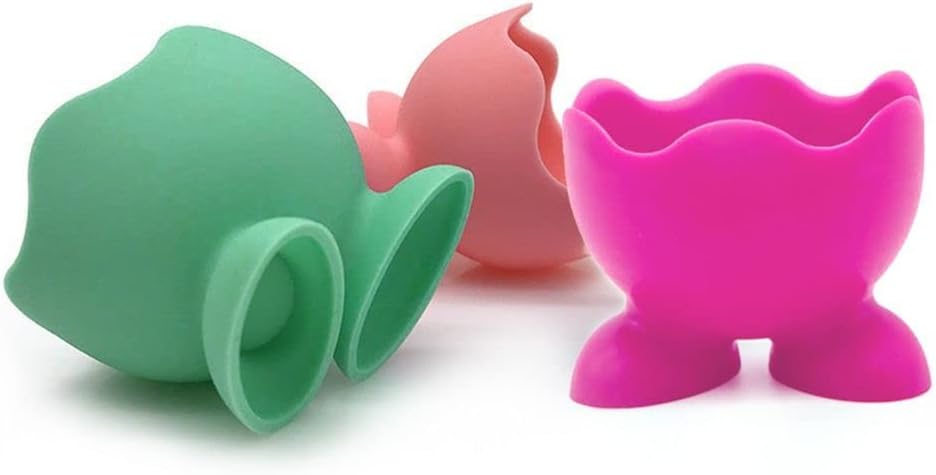 10 PCS Silicone Egg Cup Holders Drying Egg Storage Rack Colorful Soft Boiled Egg Serving Cup Bracket Egg Tray Kitchen Tools Gadgets