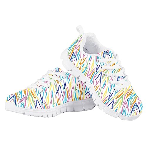 MARSVOVO Kids Print Slip On Running Shoes Lightweight Breathable Athletic Walking Shoes for Boys Girls Lace-up Most Comfortable Fashion Casual Resistant Sports Vocation Travel Kids Sneakers4