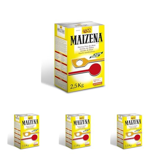 Maizena Harina Fina de Maíz Espesante Caja 2,5 kilogramos - Producto Sin Gluten (Paquete de 4)