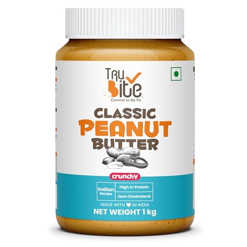 Image of Trubite Classic Peanut Butter (Crunchy) (1kg) | 26g Protein | Cholesterol Free | Indian Recipe | Delightful Taste