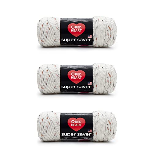 Image of Red Heart Super Saver Yarn, 3 Pack, Aran Fleck 3 Count