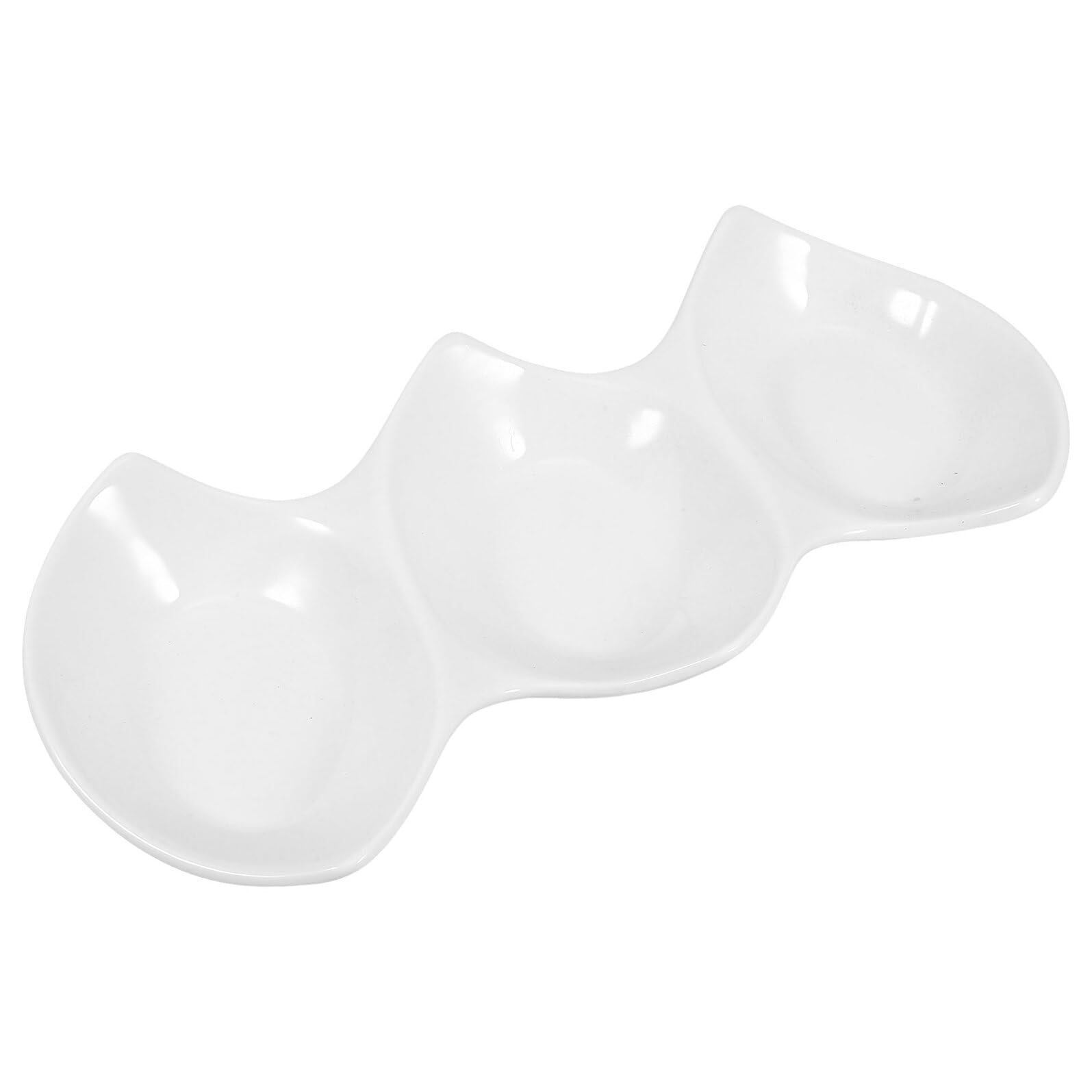 Bols à accompagnement triple en céramique blanche haut de gamme de 28 cm