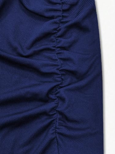 Women's Flowy Trendy Skirt Solid Color Ruffle Hem Long Skirt2