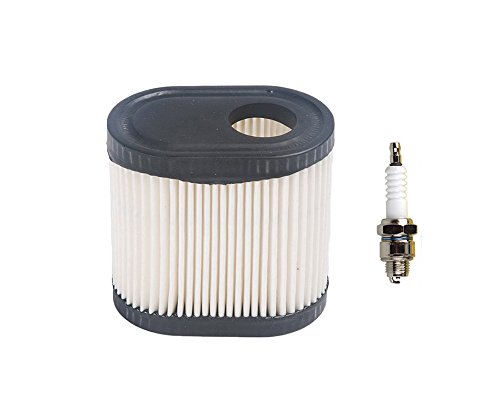 OxoxO (1 Set) Air Filter With Spark Plug Fit for Tecumseh LEV100 LEV115 LEV120 OVRM65 with 5.5 HP Engines Replace 36905 740083A