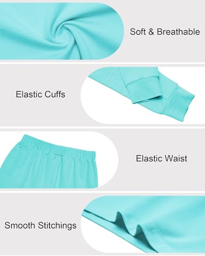 Dreammonkey Girls' Basic Soft Leggings Kids Full Length Tights Cotton Stretchy Layering Pants for Toddler to Youth 3-12 Years4