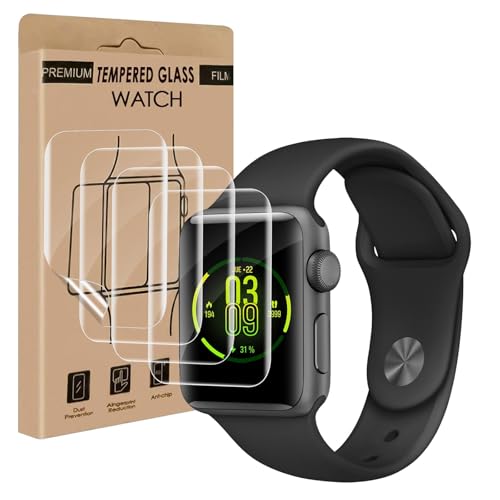 Cable Leader Verre Trempé pour Apple Watch Series 4/5/6/SE/SE2/SE3 (44mm) Vitre Protection, Sans Bulle, 3D Tactile Sensible, Anti Rayures, Ultra HD Apple Watch 44mm...