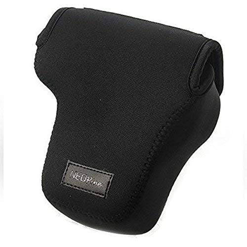 First2savvv Neoprene Camera Case Bag for Nikon D5600 D3500 D3400 D5500 D3300 D5300 D5200 D5100 D5000 D3200 D90 D80 D3100 D3000 with 18-55mm Lens + Cleaning cloth QSL-SLRS-N-A01