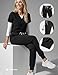 TINYLEMON Scrub Pants for Women- Slim Four Way Stretch Anti-Wrinkle Yoga Waistband Joggers 8 Pockets Black Large