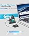 Powered USB Hub 3.0, 6-Port(4 USB 3.0 Data Ports + 2 USB Smart Charging Port) with RGB Night Light,Powered hubs with 12V/4A Power Adapter for PC, Laptop, Flash Drives,Keyborad, Mouse